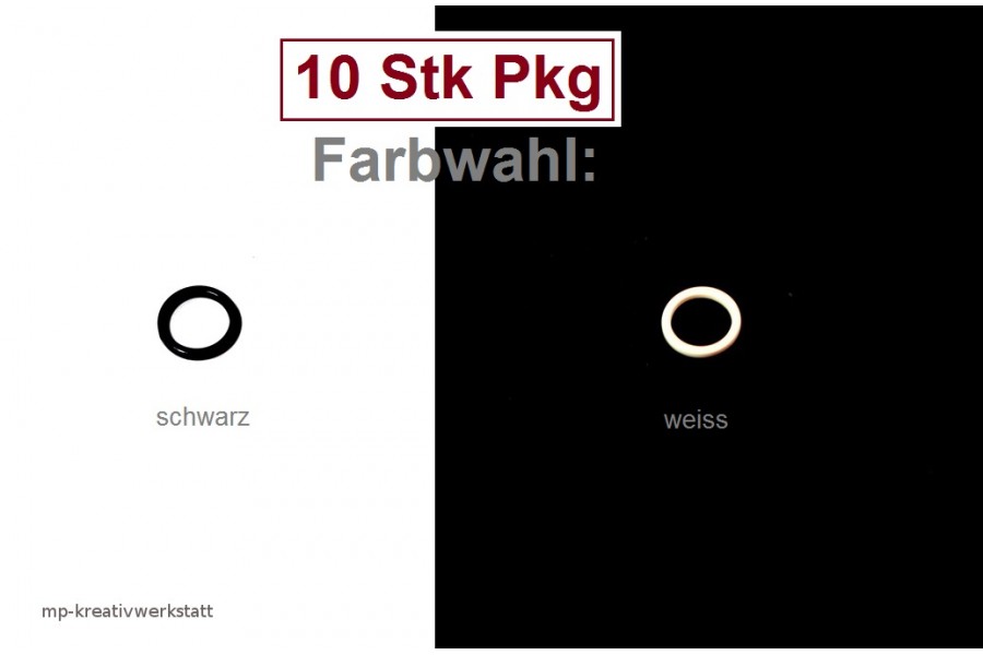 10 Stk Packung BH-Ringeln für 10mm Träger Kunststoff - Farbwahl